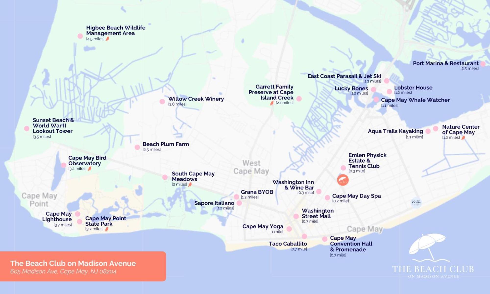 The Beach Club On Madison Avenue Cape May Eksteriør billede